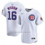 Camiseta Beisbol Hombre Chicago Cubs Patrick Wisdom Primera Limited Blanco