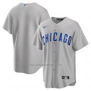 Camiseta Beisbol Hombre Chicago Cubs Road Replica Gris