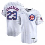 Camiseta Beisbol Hombre Chicago Cubs Ryne Sandberg Primera Limited Blanco