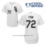 Camiseta Beisbol Hombre Chicago White Sox 72 Carlton Fisk Blanco Primera Cool Base