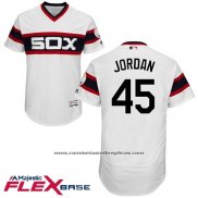 Camiseta Beisbol Hombre Chicago White Sox Michael Jordan 45 Autentico Collection Flex Base Blanco Jugador