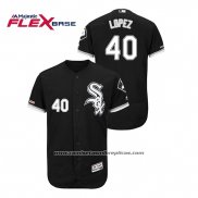 Camiseta Beisbol Hombre Chicago White Sox Reynaldo Lopez Flex Base Negro