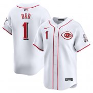 Camiseta Beisbol Hombre Cincinnati Reds #1 Dad Primera Limited Blanco