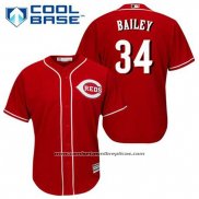 Camiseta Beisbol Hombre Cincinnati Reds Homer Bailey 34 Rojo Alterno Cool Base