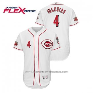 Camiseta Beisbol Hombre Cincinnati Reds Jose Iglesias Flex Base Blanco