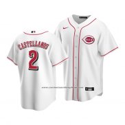 Camiseta Beisbol Hombre Cincinnati Reds Nicholas Castellanos Replica Primera Blanco