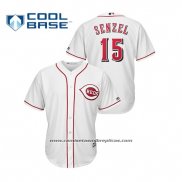 Camiseta Beisbol Hombre Cincinnati Reds Nick Senzel Cool Base Blanco