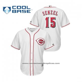 Camiseta Beisbol Hombre Cincinnati Reds Nick Senzel Cool Base Blanco