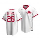 Camiseta Beisbol Hombre Cincinnati Reds Raisel Iglesias Cooperstown Collection Primera Blanco