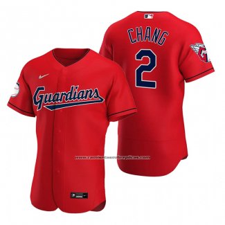 Camiseta Beisbol Hombre Cleveland Guardians Yu Chang Autentico Alterno Rojo