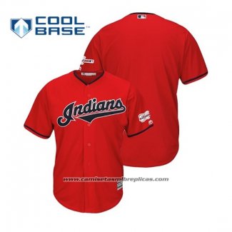 Camiseta Beisbol Hombre Cleveland Indians 2019 All Star Patch Cool Base Alterno Personalizada Rojo