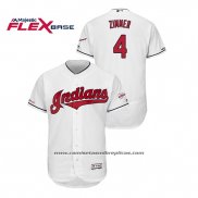 Camiseta Beisbol Hombre Cleveland Indians Bradley Zimmer 150th Aniversario Patch 2019 All Star Flex Base Blanco