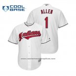 Camiseta Beisbol Hombre Cleveland Indians Greg Allen Cool Base Primera Blanco