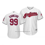 Camiseta Beisbol Hombre Cleveland Indians James Karinchak Cool Base Primera Blanco