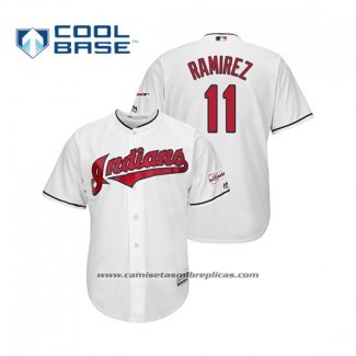 Camiseta Beisbol Hombre Cleveland Indians Jose Ramirez 2019 All Star Patch Cool Base Blanco