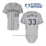 Camiseta Beisbol Hombre Colorado Rockies Justin Morneau 33 Gris Cool Base