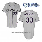 Camiseta Beisbol Hombre Colorado Rockies Justin Morneau 33 Gris Cool Base