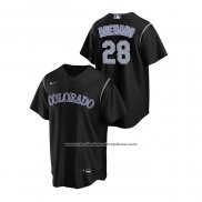 Camiseta Beisbol Hombre Colorado Rockies Nolan Arenado Replica Alterno Negro