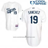 Camiseta Beisbol Hombre Detroit Tigers Anibal Sanchez 19 Blanco Los Tigres Cool Base