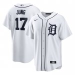 Camiseta Beisbol Hombre Detroit Tigers Jace Jung Primera Replica Blanco