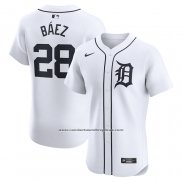 Camiseta Beisbol Hombre Detroit Tigers Javier Baez Primera Elite Blanco