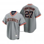 Camiseta Beisbol Hombre Detroit Tigers Jordan Zimmermann Cooperstown Collection Road Gris