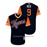 Camiseta Beisbol Hombre Detroit Tigers Nicholas Castellanos 2018 LLWS Players Weekend Nick Azul