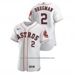 Camiseta Beisbol Hombre Houston Astros Alex Bregman Autentico Blanco