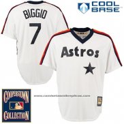 Camiseta Beisbol Hombre Houston Astros Craig Biggio 7 Blanco Cool Base Cooperstown