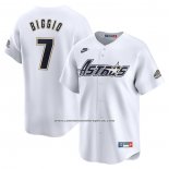 Camiseta Beisbol Hombre Houston Astros Craig Biggio Throwback Cooperstown Collection Limited Blanco
