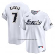 Camiseta Beisbol Hombre Houston Astros Craig Biggio Throwback Cooperstown Collection Limited Blanco