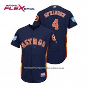 Camiseta Beisbol Hombre Houston Astros George Springer Flex Base Entrenamiento de Primavera 2019 Azul