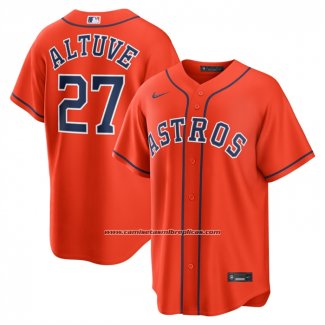 Camiseta Beisbol Hombre Houston Astros Jose Altuve Alterno Replica Naranja