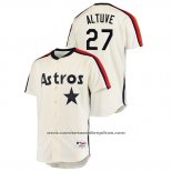 Camiseta Beisbol Hombre Houston Astros Jose Altuve Oilers Vs. Houston Astros Cooperstown Collection Crema