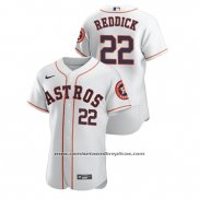 Camiseta Beisbol Hombre Houston Astros Josh Reddick Autentico Blanco