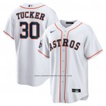 Camiseta Beisbol Hombre Houston Astros Kyle Tucker 2022 World Series Champions Primera Replica Blanco