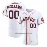 Camiseta Beisbol Hombre Houston Astros Primera Autentico Personalizada Blanco1