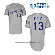 Camiseta Beisbol Hombre Kansas City Royals Salvador Perez 13 Gris Cool Base