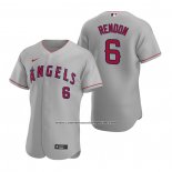 Camiseta Beisbol Hombre Los Angeles Angels Anthony Rendon Autentico 2020 Road Gris