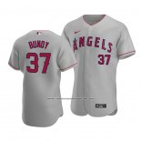 Camiseta Beisbol Hombre Los Angeles Angels Dylan Bundy Autentico Road Gris