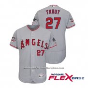 Camiseta Beisbol Hombre Los Angeles Angels Mike Trout 2018 All Star Flex Base Gris