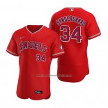 Camiseta Beisbol Hombre Los Angeles Angels Noah Syndergaard Autentico Rojo