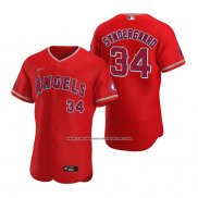 Camiseta Beisbol Hombre Los Angeles Angels Noah Syndergaard Autentico Rojo