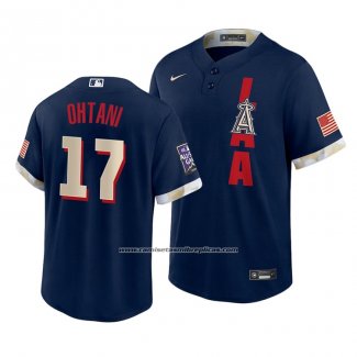 Camiseta Beisbol Hombre Los Angeles Angels Shohei Ohtani 2021 All Star Replica Azul