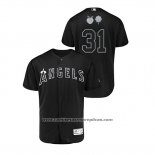 Camiseta Beisbol Hombre Los Angeles Angels Ty Buttrey 2019 Players Weekend Autentico Negro