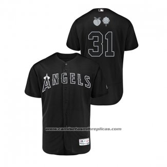 Camiseta Beisbol Hombre Los Angeles Angels Ty Buttrey 2019 Players Weekend Autentico Negro