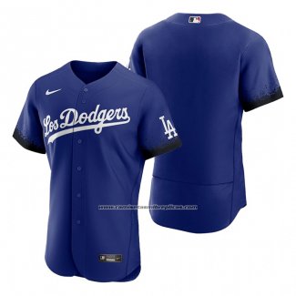Camiseta Beisbol Hombre Los Angeles Dodgers 2021 City Connect Autentico Azul