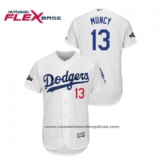 Camiseta Beisbol Hombre Los Angeles Dodgers Max Muncy 2019 Postemporada Flex Base Blanco