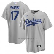 Camiseta Beisbol Hombre Los Angeles Dodgers Shohei Ohtani Alternate Road Replica Gris