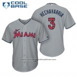 Camiseta Beisbol Hombre Miami Marlins 2017 Estrellas y Rayas Adeiny Hechavarria Gris Cool Base